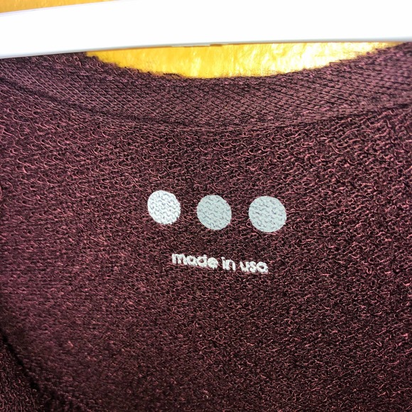 3 Dots Jacket Burgundy Dolman Sample Hoodie S - Picture 4 of 4